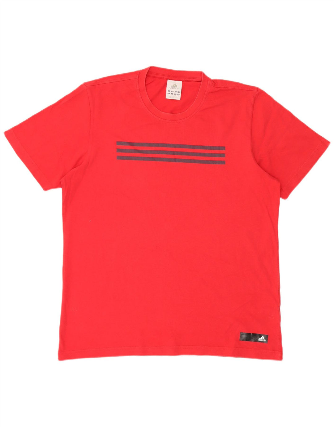 T-shirt grafica da uomo Adidas Top grande in cotone rosso
