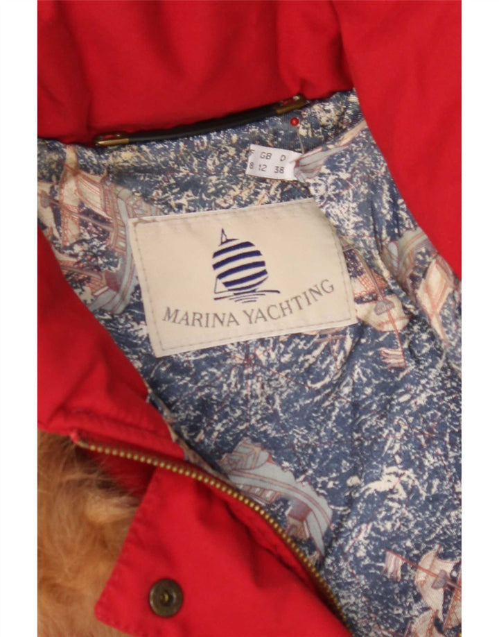Marina Yachting Cappotto imbottito oversize con cappuccio da donna UK 12 Medio Rosso