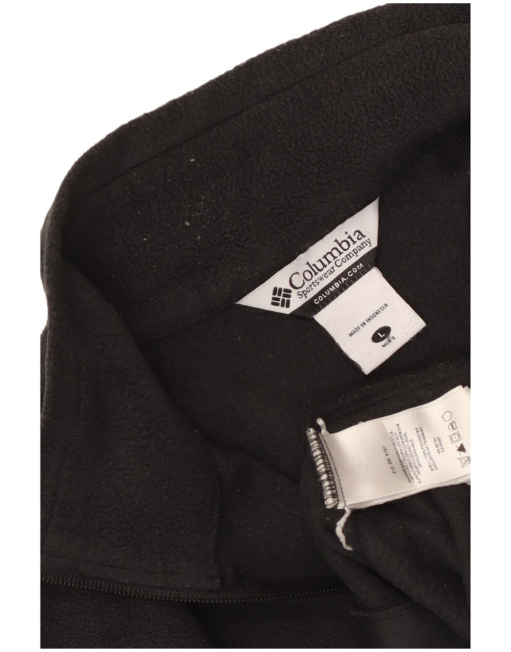 Giacca in pile Columbia Mizzou da uomo UK 40 Large Nero Poliestere