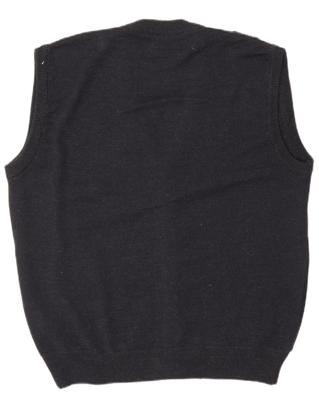 Maglione cardigan senza maniche da uomo VINTAGE IT 52 Large Grey Argyle/Diamond