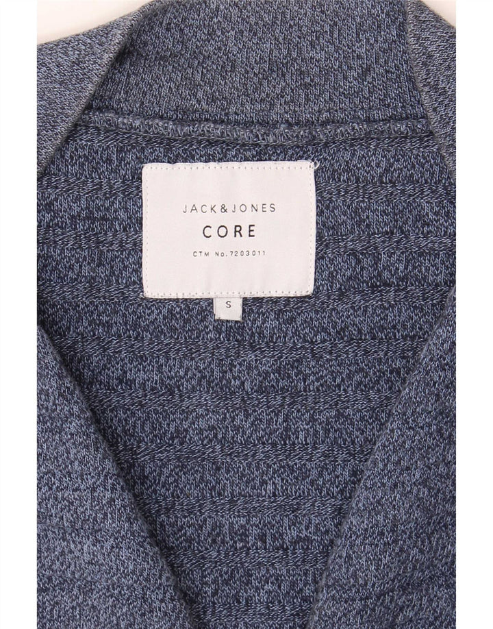 Maglione cardigan da uomo Jack & Jones piccolo a righe blu navy