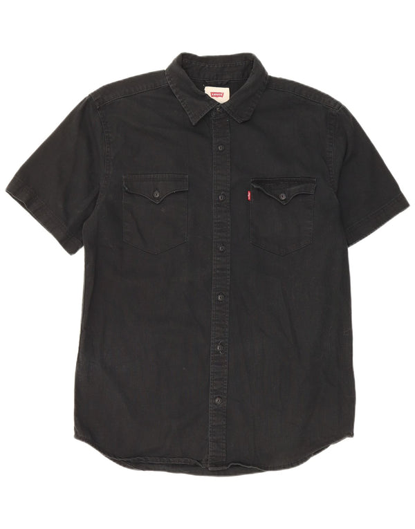 Camicia a maniche corte da uomo Levi's Small in cotone nero
