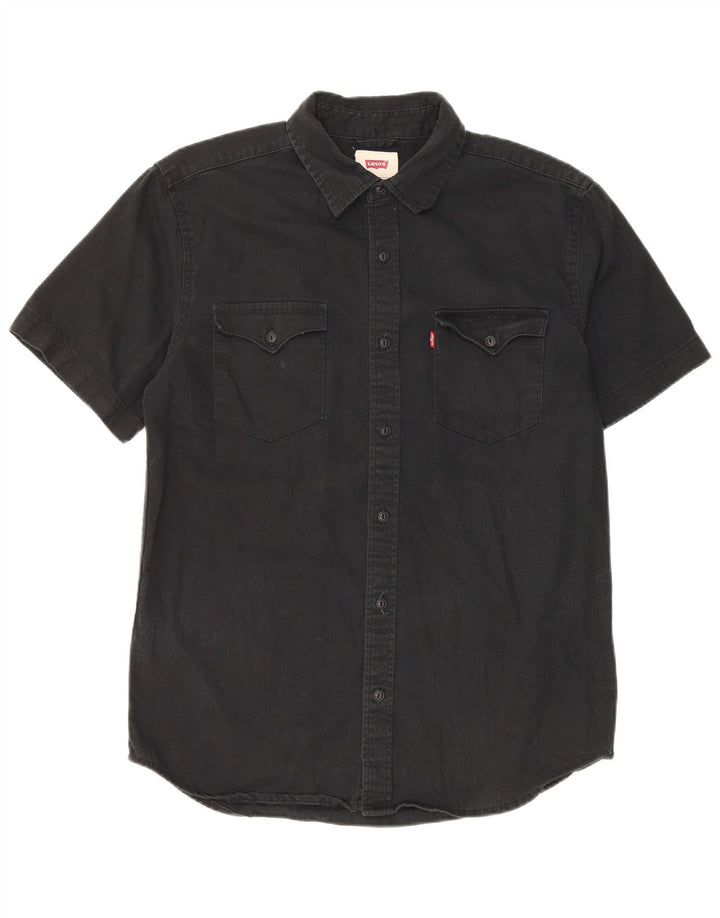 Camicia a maniche corte da uomo Levi's Small in cotone nero