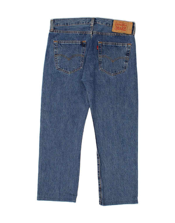 LEVI'S Mens 501 Cropped Jeans W32 L25 Blue Cotton