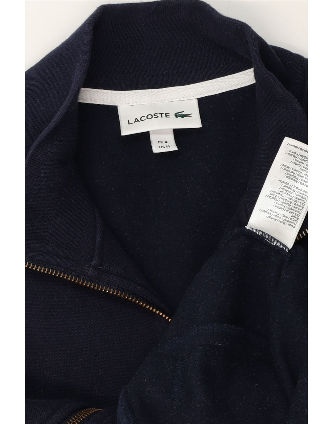 Giacca da tuta da uomo LACOSTE taglia 4 media cotone blu navy
