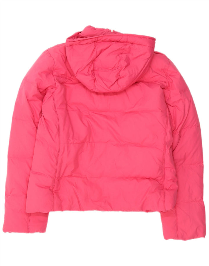 CHAMPION Womens Hooded Padded Jacket UK 18 XL Pink Polyester Vintage Champion and Second-Hand Champion from Messina Hembry 