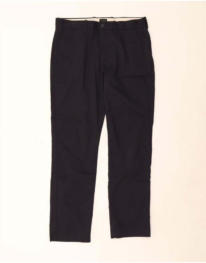 Pantaloni chino dritti elasticizzati da uomo J. Crew W31 L30 poliestere blu navy