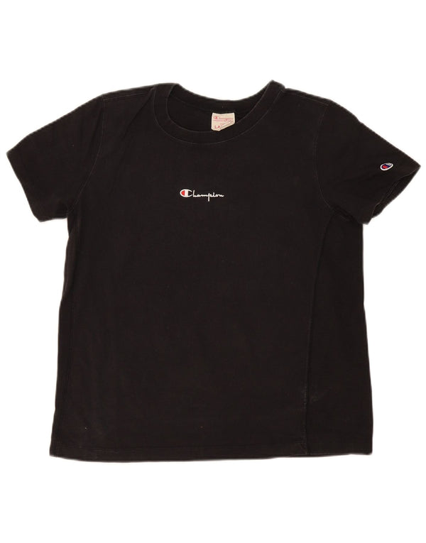 T-shirt da donna Champion Top UK 16 grande cotone nero