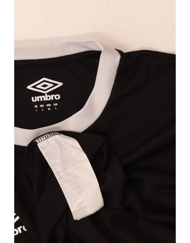 T-shirt da uomo Umbro Top Large in poliestere color block nero