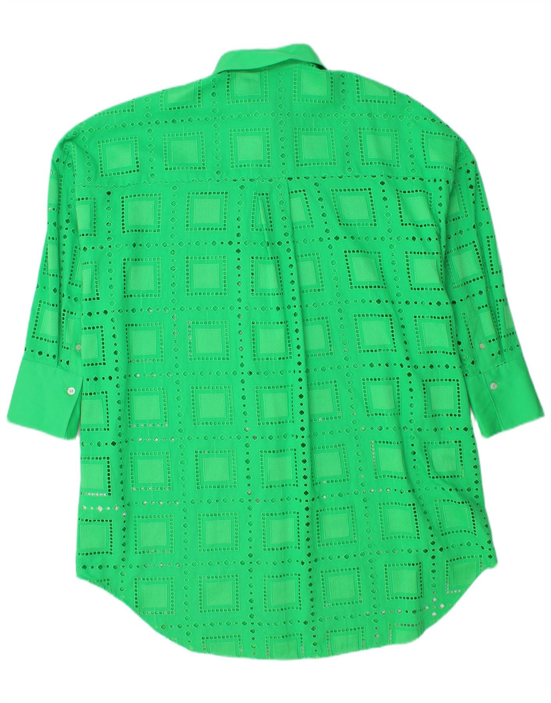 Abito chemisier oversize da donna MSGM IT 40 Cotone geometrico verde medio