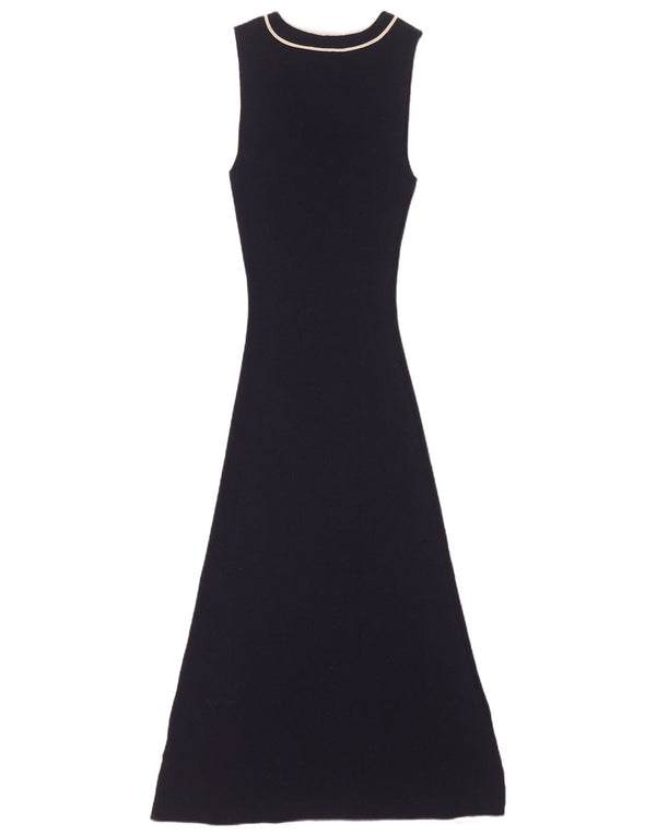 Abito maglione senza maniche da donna Marks & Spencer UK 10 piccolo blu navy