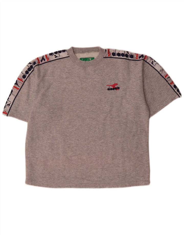 T-shirt grafica da uomo Diadora Top Grigio medio