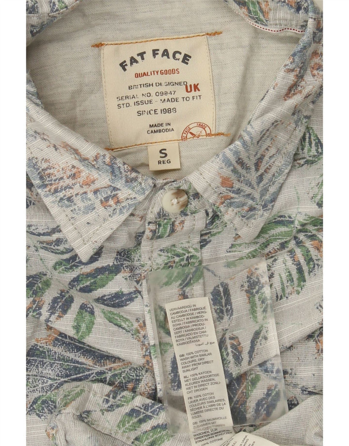 Camicia a maniche corte da uomo Fat Face piccola in cotone floreale multicolore