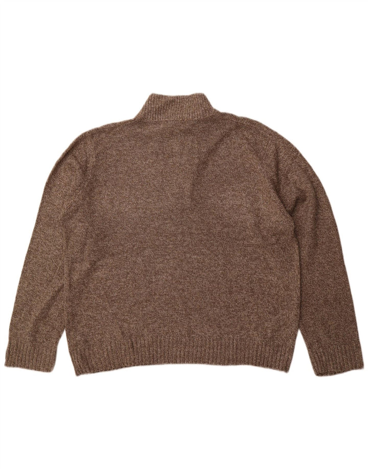 Maglione da uomo Marks & Spencer con bottoni e collo 2XL Acrilico chiazzato grigio