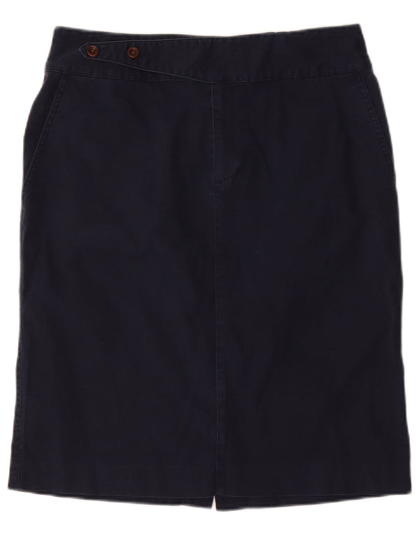 Gonna dritta da donna Ralph Lauren US 8 Medium W32 cotone blu navy