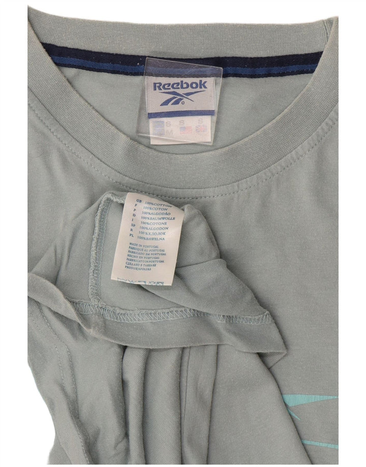 T-shirt grafica da uomo REEBOK Top Small in cotone blu
