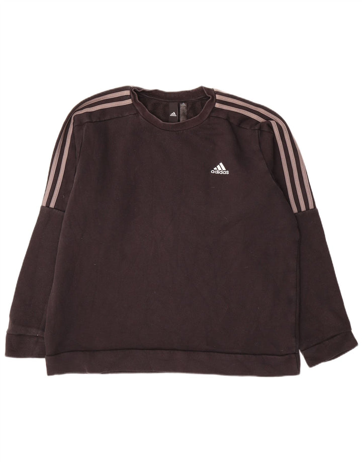 Felpa Adidas Uomo Maglione Grande Cotone Nero