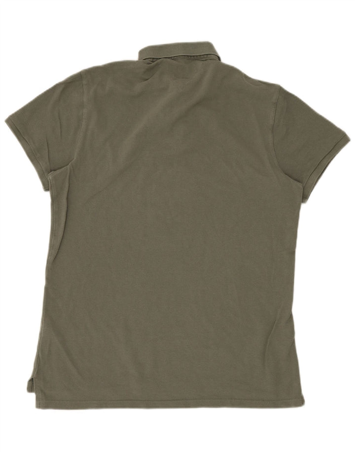 TOMMY HILFIGER Polo da uomo vestibilità regolare XL cotone kaki