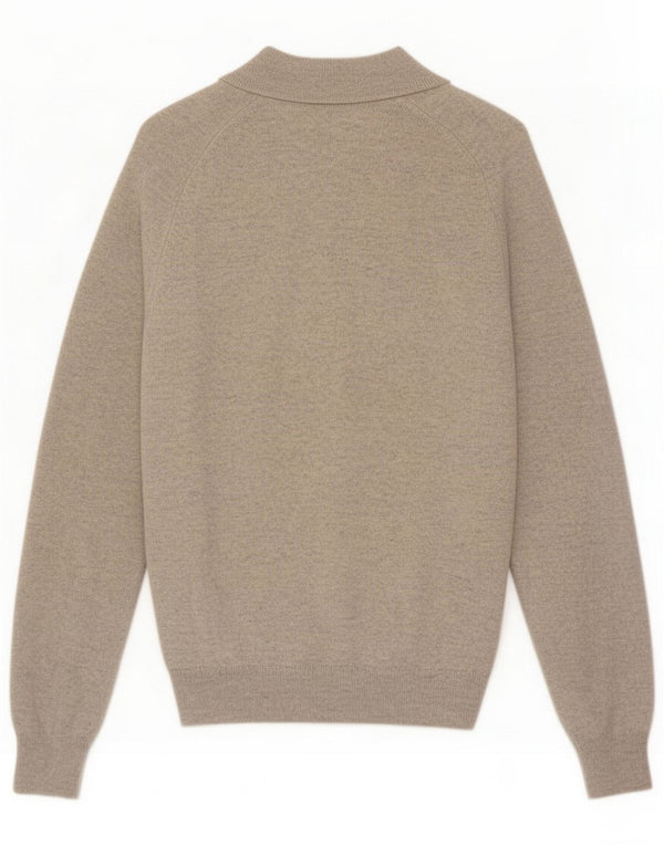 Pringle Mens V-Neck Jumper Sweater UK 44 XL Grey Flecked Wool
