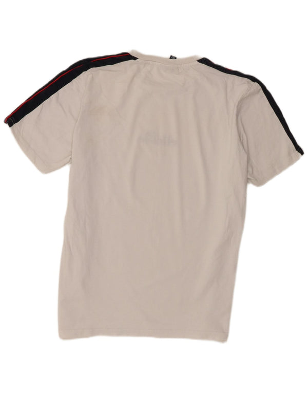 T-shirt da uomo Ellesse Top 2XL cotone color block bianco