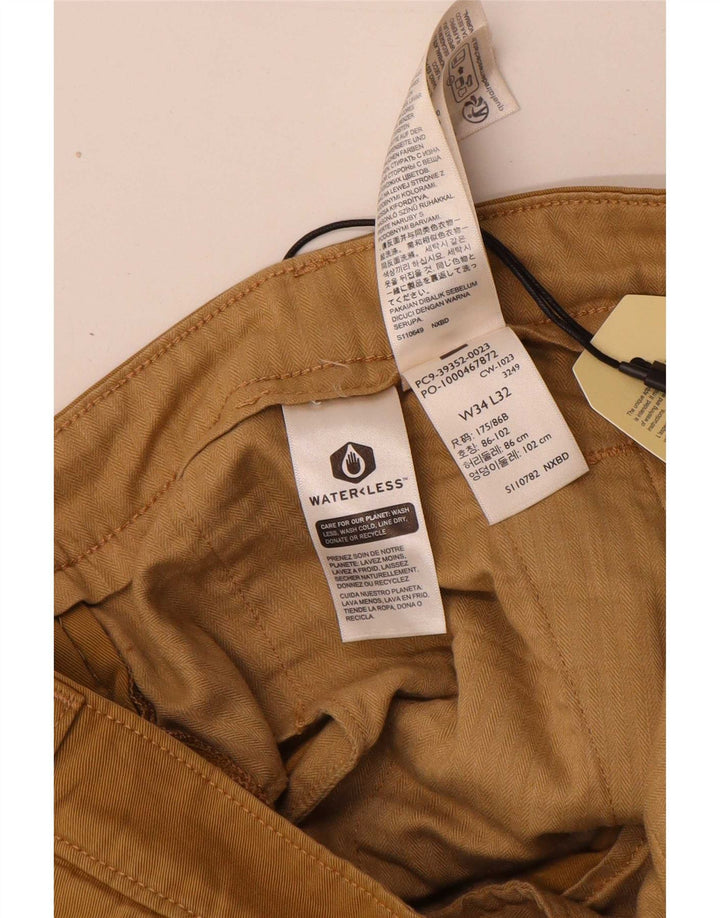 Pantaloni cargo affusolati da uomo Levi's W34 L32 in cotone beige