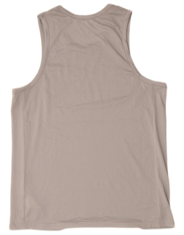 Canotta grafica Nike Dri Fit da uomo, grande, in poliestere grigio