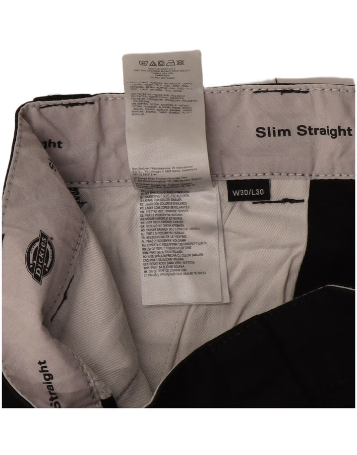 Pantaloni cargo dritti slim da uomo Dickies W30 L30 poliestere nero