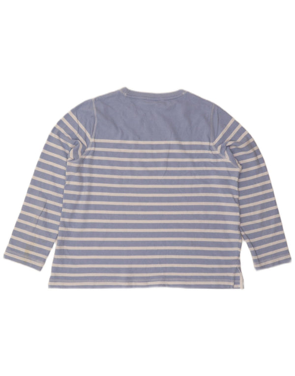 Marks & Spencer Top da donna a maniche lunghe UK 18 XL Cotone a righe blu