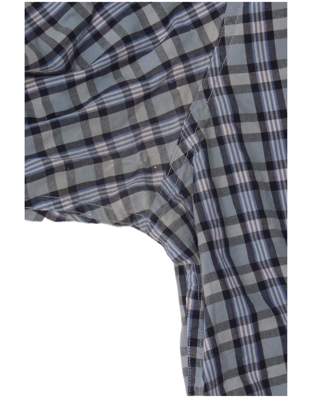 Camicia a maniche corte da uomo Nautica 2XL in cotone a quadri blu