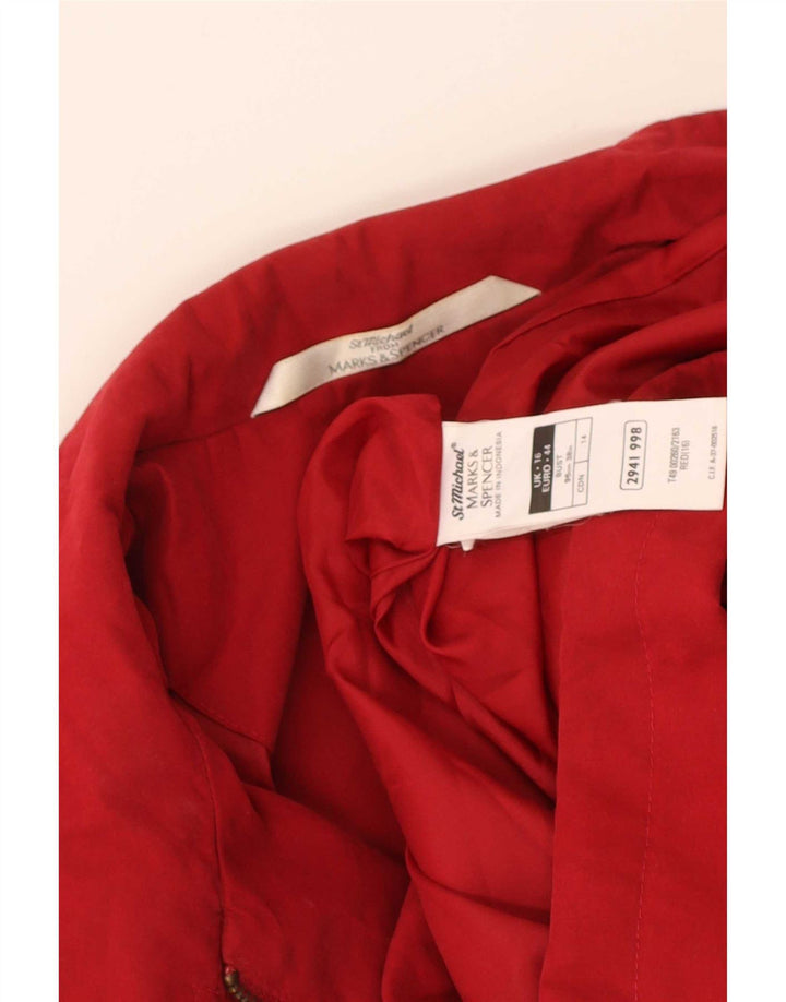 Giacca Parka Marks & Spencer da donna St. Michael UK 16 grande poliestere rosso