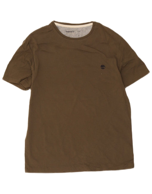 T-shirt da uomo slim fit Timberland Top piccolo in cotone kaki