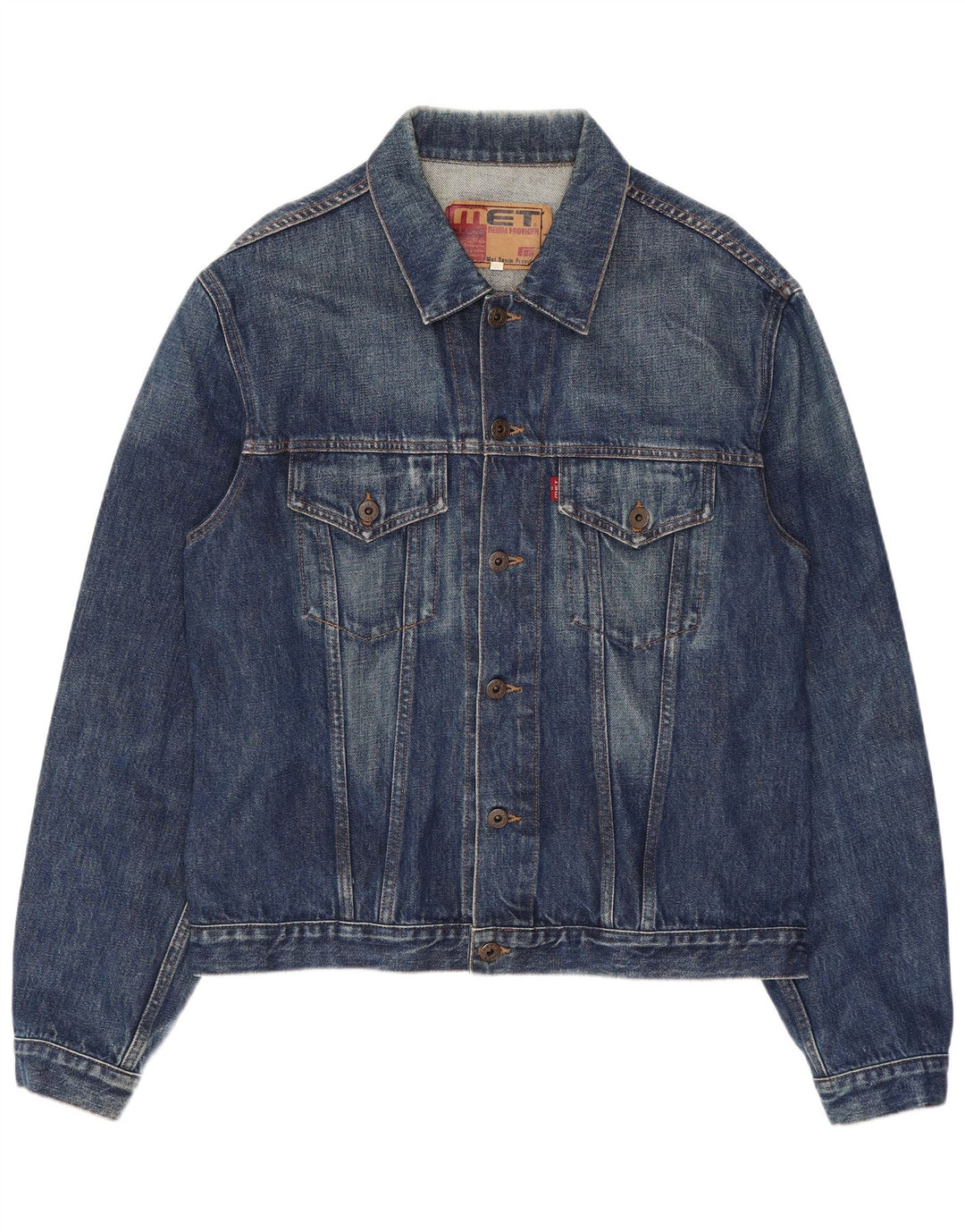 Giacca in denim da donna MET UK 20 2XL cotone blu