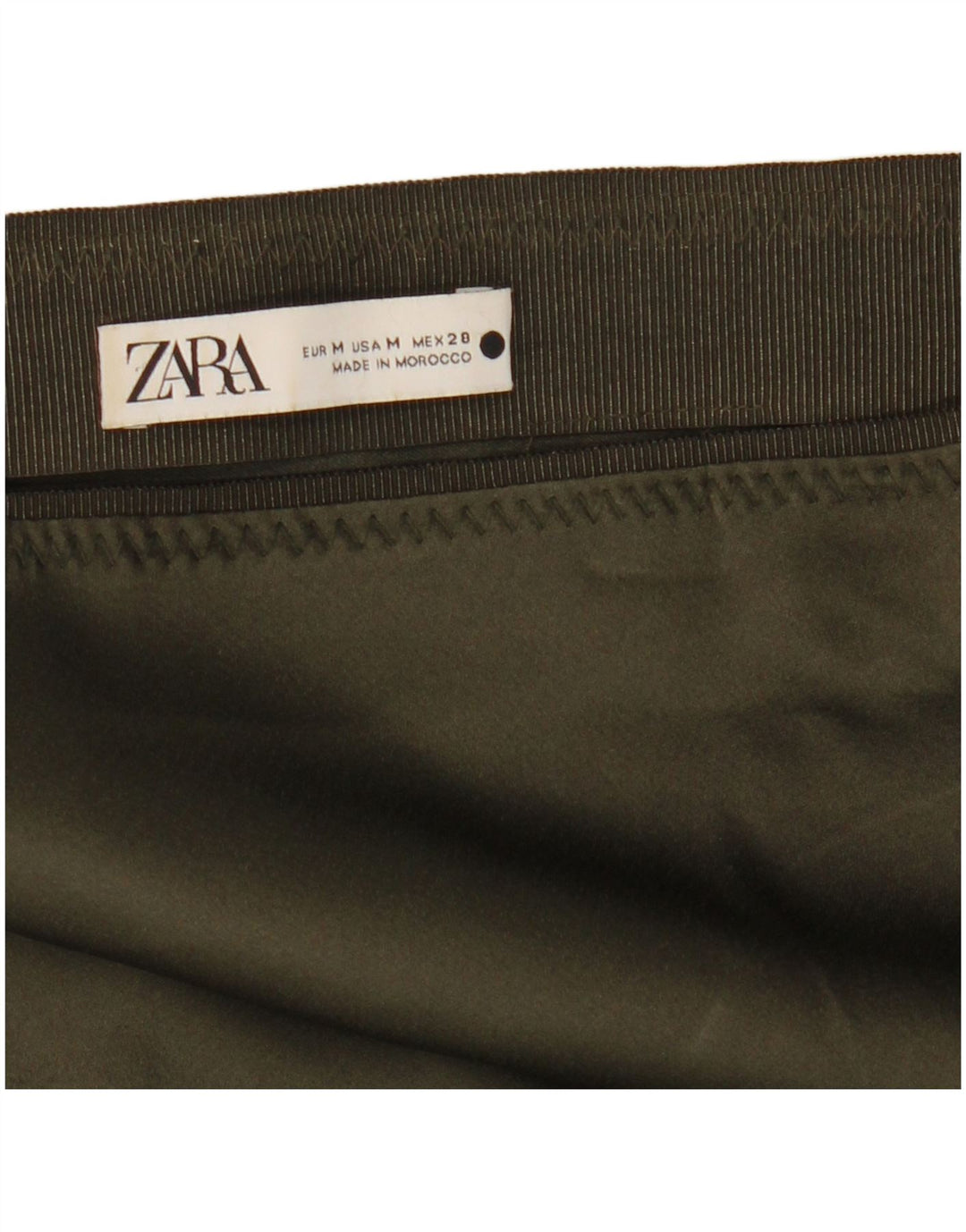 Gonna lunga a vita alta da donna Zara media W28 kaki
