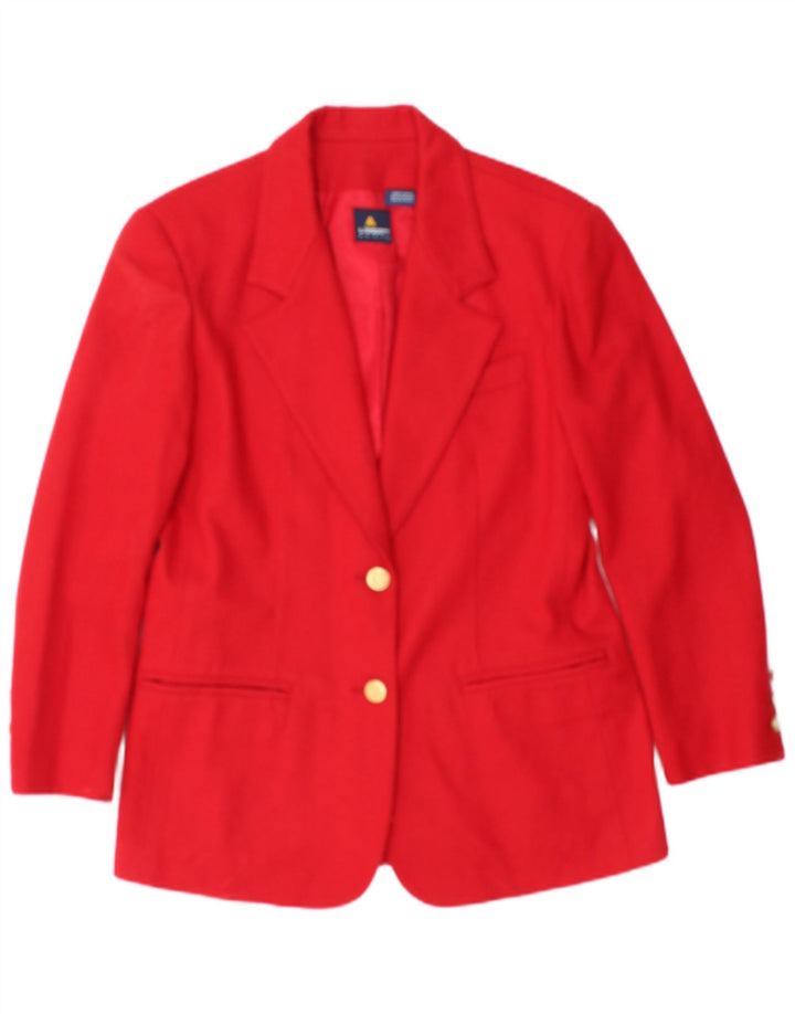 Giacca blazer vintage da donna a 2 bottoni US 4 piccola in lana rossa