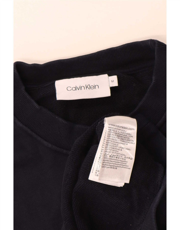 Felpa grafica da uomo Calvin Klein, maglione medio, blu navy, color block