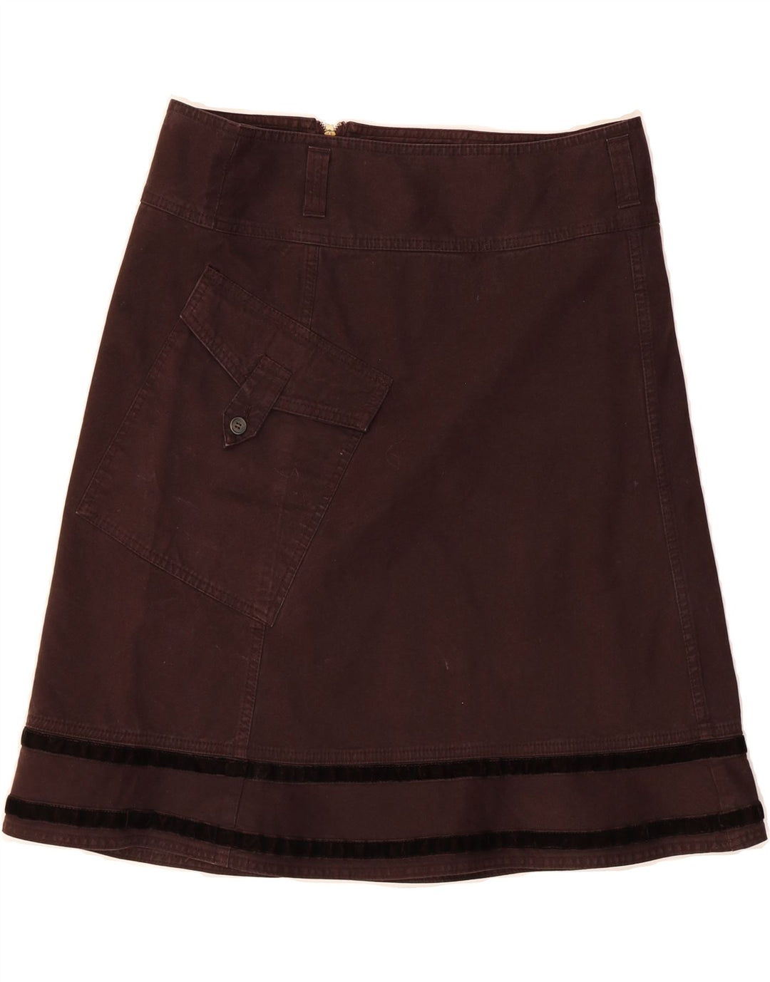 BENETTON Womens Denim Skirt IT 44 Medium W32 Brown Cotton Vintage Benetton and Second-Hand Benetton from Messina Hembry 