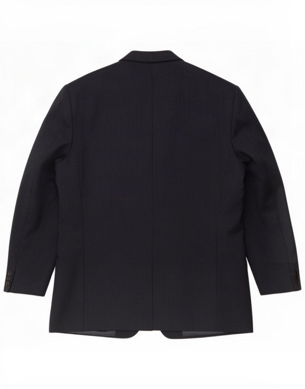 Valentino Giacca blazer da uomo a 2 bottoni IT 56 3XL Lana vergine blu navy