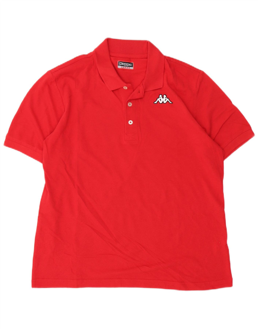 Polo Kappa Uomo Large Rossa In Cotone