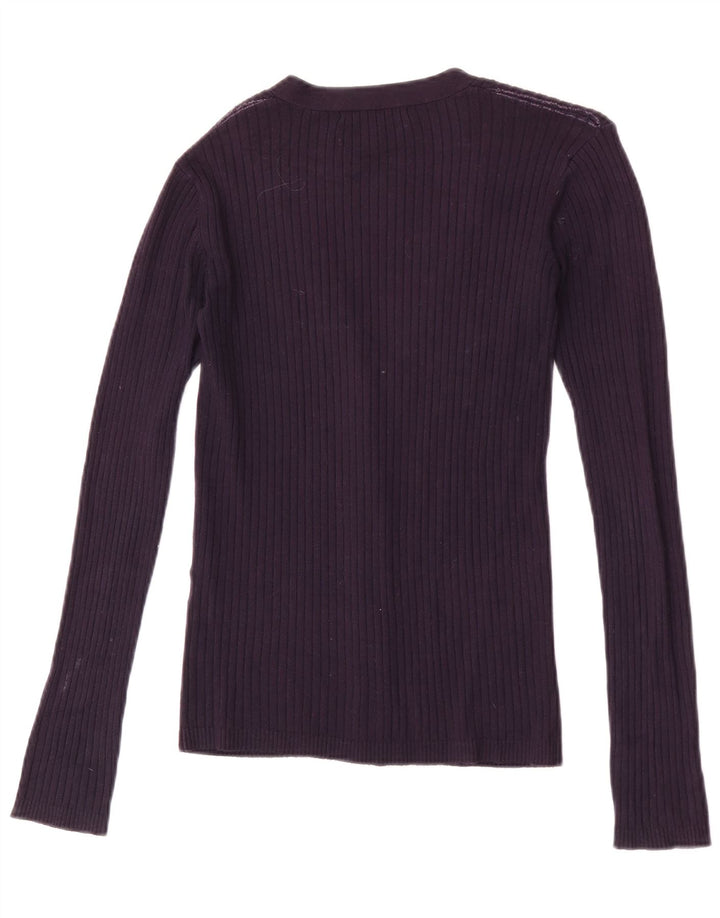 Maglione cardigan da donna Zara UK 12 viola medio
