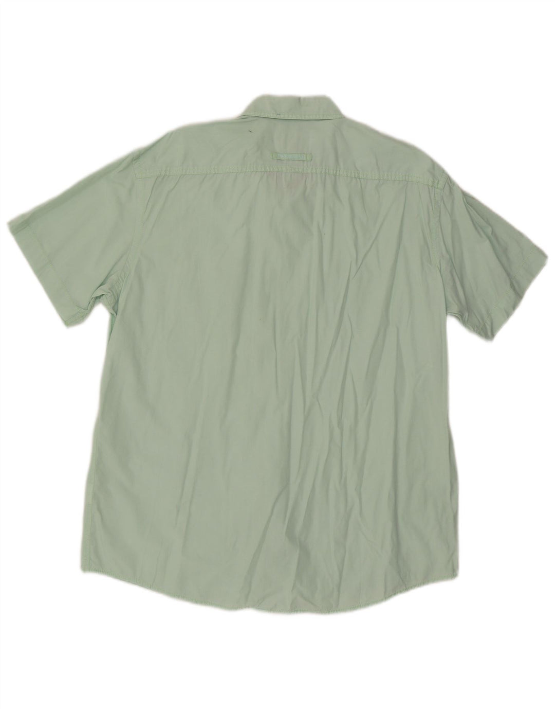 Camicia da uomo a maniche corte Regular Fit Camel Active XL in cotone verde