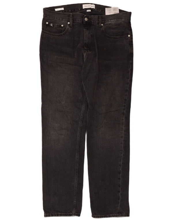 Jeans dritti da uomo Calvin Klein W32 L30 cotone nero