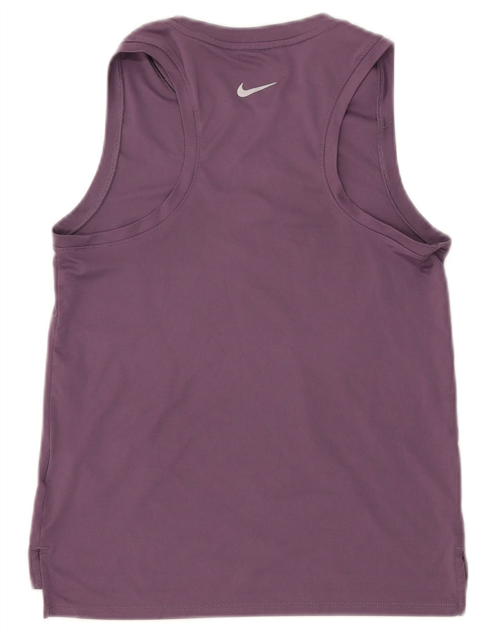 Canotta grafica NIKE Dri Fit da donna UK 6 XS poliestere viola