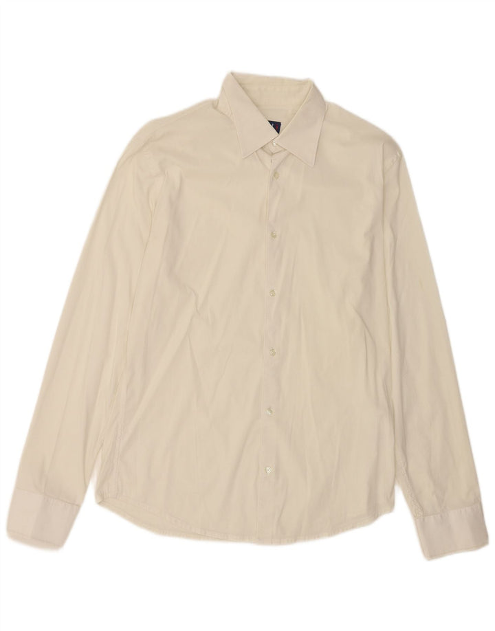 Camicia Uomo Trussardi Jeans Cotone Bianco Medio