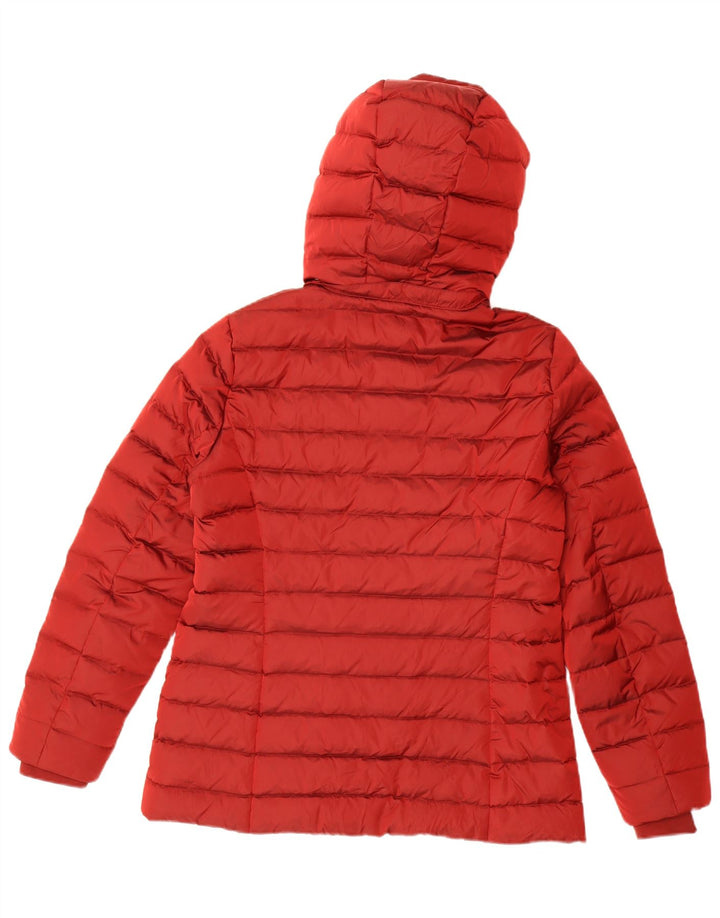 Giacca imbottita con cappuccio da donna Sisley UK 12 media rossa