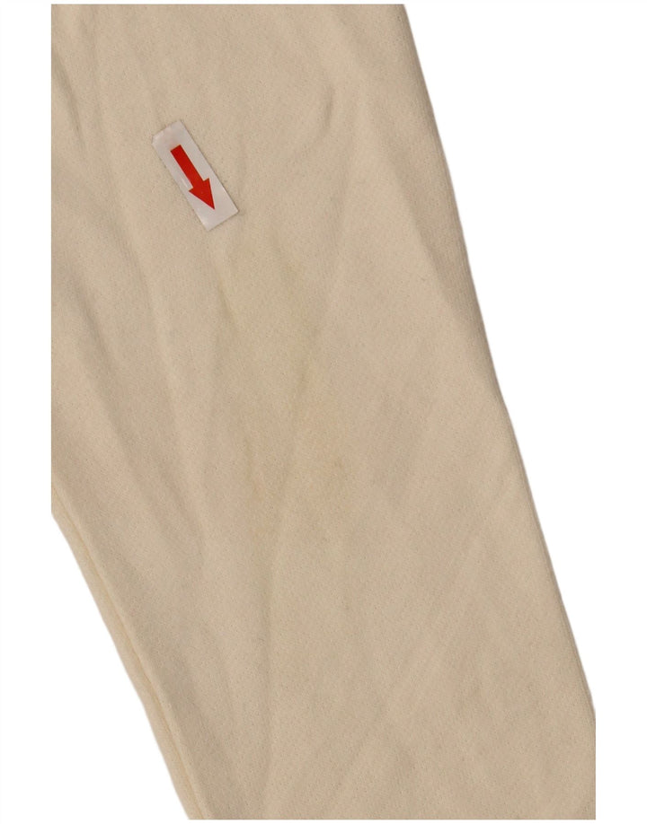 Top da donna a manica lunga Izod UK 10 piccolo cotone bianco