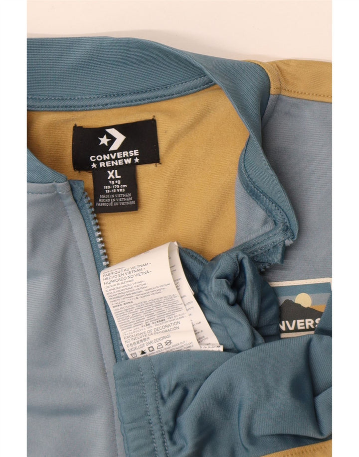Giacca da tuta da ragazzo CONVERSE 13-14 anni XL Blu Colourblock