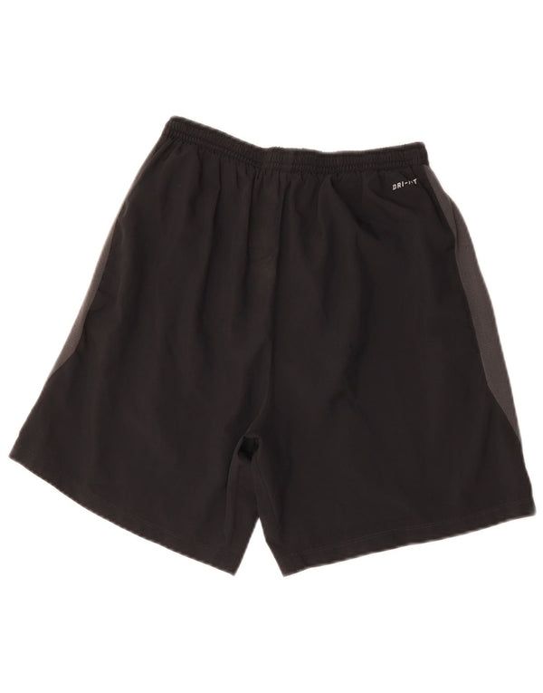 Pantaloncini sportivi Nike da uomo Dri Fit piccoli in poliestere color block nero