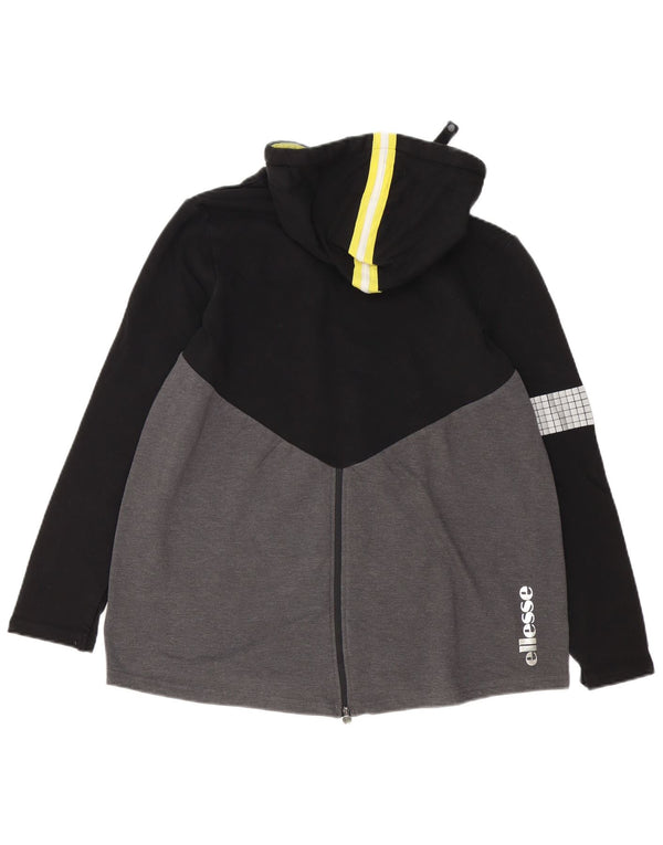 Felpa con cappuccio grafica da donna Ellesse UK 16 Large in cotone color block grigio