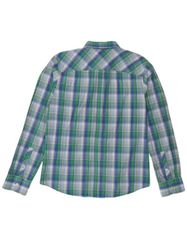 Tommy Hilfiger Mens Shirt XL Green Check Cotton