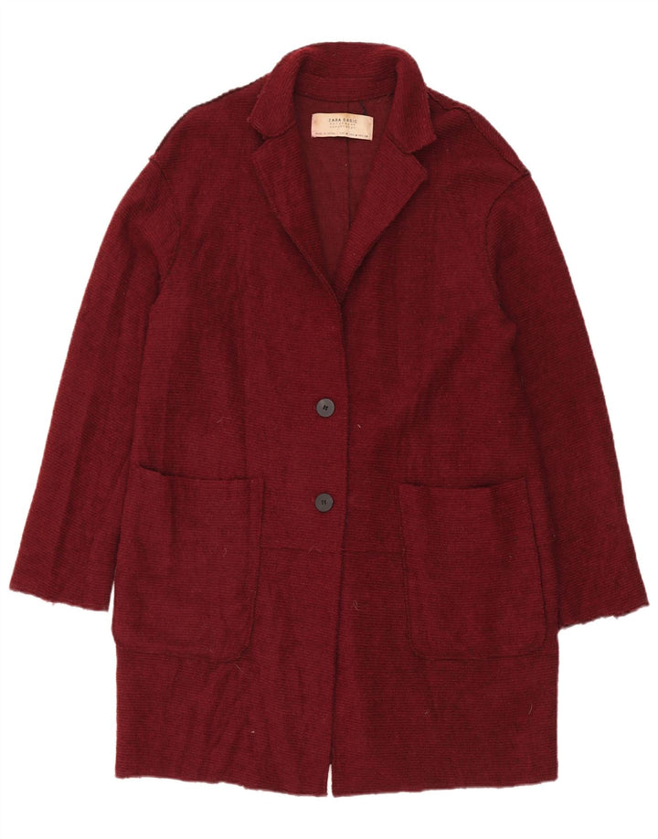 Soprabito da donna Zara UK 14 rosso medio in lana